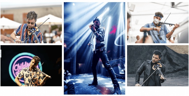 Jose Asunción tocando el violín en eventos y bodas